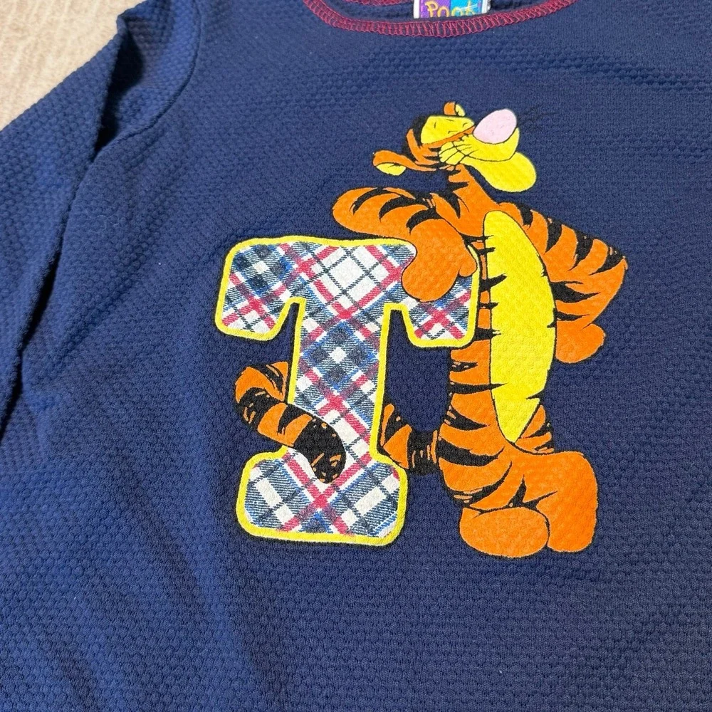 Vintage Disney Tigger Plaid Set Girls Size 6X Blue‎ Pooh Outfit